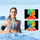 Purple and Grey Reusable Evaporative Physical Cooling Scarf – Long Ice Neck Wrap Bandana with Hydrogel Crystals for Outdoor Sports, Fitness & Heatwave Alleviation