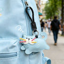 Blue Cat Squeeze Meow Sounding Keychain Pendant – Eco-Friendly Leather Cat and Dog Bag Charm for Stress Relief, Backpack Decor, and Gift Giving