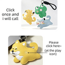 3-Pack Pet Squeeze Meow Sounding Keychain Pendants Set(Blue Cat & Green Frog & Shiba Inu) – Eco-Friendly Leather Cat and Dog Bag Charm for Stress Relief, Backpack Decor and Gift Giving