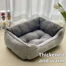 40x30x14CM Grey Premium Plush Pet Bed and Cozy Cushion Mat with Removable Flannel Cover & Non-Slip Waterproof Oxford Bottom for Cats Dogs Car & Home Universal Use