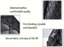 Multifunctional Quilted Leather Car Between-Seat Organizer with Adjustable Buckles and Armrest Box Support – Large Capacity Car Interior Pocket for Handbags Phones Drinks