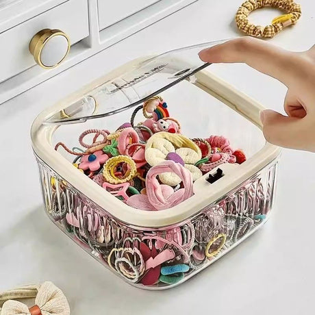 780-Piece Cute Hair Accessories Gift Set with Elastic Rubber Bands & Hair Clips Organizer Box - Perfect Gift for Girls
