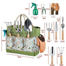 Premium 9-Piece Aluminium Alloy Garden Tool Set with Durable Storage Tote Bag – Heavy Duty Gardening Hand Kit with Ergonomic Handles, Pruning Shears and Spray Bottle