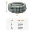 Pink Plush Round Pet Bed with Gap Entry & Removable Cushion S Size - Thickened Warm Anti Slip Cats and Dogs Donut Nest for All Seasons, Cozy and Soft Sleeping Bed for Home Use, M Size 50*50*15CM