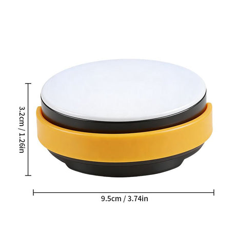 LY20 Black and Yellow Compact Solar Camping Lantern for Home Travel Use, Outdoor LED Emergency Tent Lamp and Hanging Light - 4 Lighting Modes and 3 Levels Brightness Adjustment, LED Power Display, Solar & USB-C Dual Charging (2 Pack)