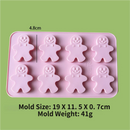 3-Piece Christmas Non-Stick Silicone Baking Mould Set of Santa, Reindeer, Gingerbread Man & Bell Shapes for Chocolate, Candy,  and Mousse Dessert - Easy to Release and Clean, Ideal Making Tools for Christmas in July, Winter Christmas & Secret Santa Gift