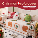 180 x 340 CM Christmas Jacquard Chenille Sofa Cover Throw Blanket with Tassel Fringe (Style 2), Elegant Festive Couch Protector Slipcover for Holiday Home Decor and Multi-Purpose Use