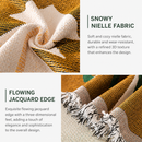 180 x 230 CM Christmas Jacquard Chenille Sofa Cover Throw Blanket with Tassel Fringe (Style 3), Elegant Festive Couch Protector Slipcover for Holiday Home Decor and Multi-Purpose Use