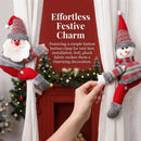 Santa Claus Christmas Curtain Tiebacks, Large Plush Doll Holdbacks - Curtain Festival Charm for Christmas in July, Winter Christmas, Yulefest, Secret Santa Gift