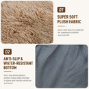 Brown Bubble Plush Pet Sofa Bed with Removable Cushion S Size 60*45*23CM – Ultra-Soft Winter Thickened Warm Pet Nest with Raised Bolster Edges, Washable Plush Cover and Non-Slip Base, Cozy and Soft Sleeping Space for Dog & Cat Home Use