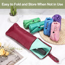 46 inch Black Windproof Automatic Travel Folding Umbrella and Black Absorbent Hanging Storage Pouch Set – Compact 3-Fold Auto Open Close Umbrella wth Double Canopy and 10 Reinforced Ribs for Rain & Sun Outdoor Use