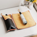2-Pack Waterproof Oxford Umbrella Storage Pouch with Zipper and Absorbent Microfiber Lining, Mutifunctional Hanging Umbrella Sleeve & Cleaning Cloth for Car Travel School and Daily Use, Black and Orange 28 x 12cm