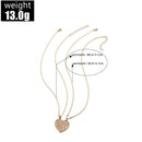 Jesus Cross Spliced Heart Pendant - Copper Plated Stackable Collarbone Chain with Jewelry Box, Christmas Easter Gift for Women and Men
