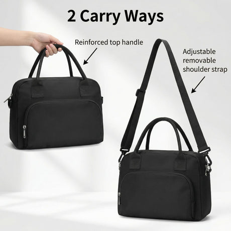Strawberry Print Soft Corduroy Insulated Lunch Bag for Women and Students - Large Capacity Thermal Lunch Tote with Shoulder Strap, Front Zip Pocket and Side Bottle Holder 11.4 x 9 6.7 inch