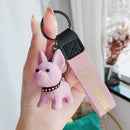Pink Cute Resin French Bulldog Keychain Pendant for Backpacks and Keys – Trendy Frenchie Dog Bag Hanging Ornament, Stylish Accessory Solution for Local Trendsetters
