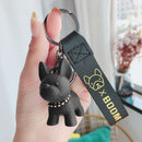 Black Cute Resin French Bulldog Keychain Pendant for Backpacks and Keys – Trendy Frenchie Dog Bag Hanging Ornament, Stylish Accessory Solution for Local Trendsetters