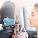 4 Pack Black Car Headrest Hook with Phone Holder for Purses Bags and 4-6.5 Inch Smartphones, Universal 360 Rotation Back Seat Storage Hook and Mobile Stand
