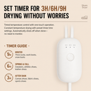 Thickened Waterproof Silicone Rain Shoe Covers and USB Powered Telescopic 3-Setting Timer Shoe Dryer Set for Rainy Season Commuting Camping Hiking Use, Reusable Non-Slip Overshoes with Double Buckle Closure, Khaki Orange Blocking, 2XL Size (EU 43-45)