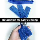 4 Pack Blue Window Blind and Car AC Vent Cleaner Brush with Washable Microfiber Cleaning Cloth – Reusable Shutter Dust Remover for Air Vent, Car AC Vent, Fan & Narrow Gap