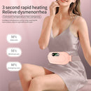 Green Portable USB Rechargeable Graphene Heating Waist Belt with Gift Box - 4 Modes Vibrating Abdominal Massager & 3 Levels Large Area Heating Therapy Pad for Women
