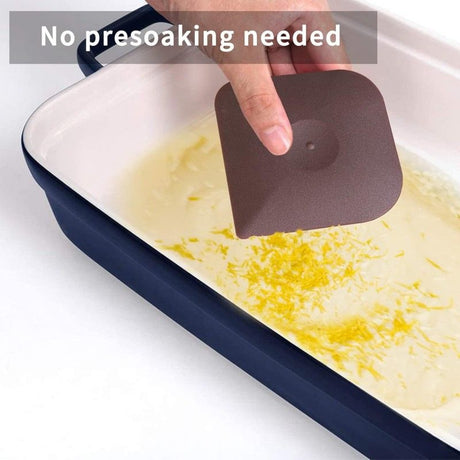 8-Pack Black Nylon Non-Stick Pan Scraper Set with Ergonomic Angled Edges Design – Multipurpose Kitchen Cleaning Scraper for Cast Iron, Bakeware & Cookware