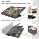 Silver Grey Foldable Anti-Slip Felt Jigsaw Puzzle Board with 6 Sorting Drawers – Lightweight 1000 Piece Puzzle Table Mat, 2-in-1 Neck-Friendly Storage Stand and Protective Cover for Unfinished Puzzle