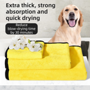 3 Piece Rainy Day Pet Care Set - 4XL Size Waterproof Dog Hooded EVA Transparent Raincoat with Full-Coverage Poncho Design Adjustable Snaps and Leash Access, Free High Absorbency Quick Dry 30 × 30cm Towel and 140 × 70cm Large Bath Towel for Small Medium La