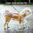 XL Size Waterproof EVA Transparent Dog Hooded Raincoat and Pet Full-Coverage Poncho with Adjustable Snaps & Hidden Leash Opening, Quick-Drying and Easy to Clean for Small Medium Large Dogs