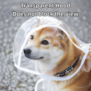 3XL Size Waterproof EVA Transparent Dog Hooded Raincoat and Pet Full-Coverage Poncho with Adjustable Snaps & Hidden Leash Opening, Quick-Drying and Easy to Clean for Small Medium Large Dogs