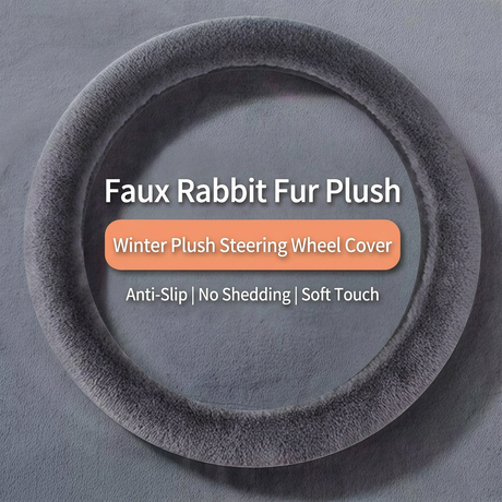 2-Piece Winter Warm Non-Slip Car Interior Comfort Combo with Green Soft Bubble Fleece 3D Fluffy Car Seat Cushion and Black Plush Steering Wheel Cover, Universal Dia 38CM