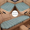 3-Piece Winter 3D Fluffy Bubble Fleece Car Seat Cushion Set - 2 x Plush Car Front Seat Cushions (45 x 45cm) and 1 x Rear Bench Pad (135 × 45 cm) with Non-Slip Backing, Universal Soft Warm Car Seat Cover, Green