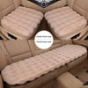3-Piece Winter 3D Fluffy Bubble Fleece Car Seat Cushion Set - 2 x Plush Car Front Seat Cushions (45 x 45cm) and 1 x Rear Bench Pad (135 × 45 cm) with Non-Slip Backing, Universal Soft Warm Car Seat Cover, Khaki