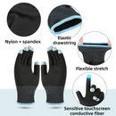 2-Piece Winter Car Safety & Comfort Driving Set with Car Air Vent Gravity Phone Holder and Warm Five-Finger Touchscreen Gloves – One Hand Auto Grip, Triangle Stability & Gravity Locking, All-Season Esports Conductive Touchscreen Gloves