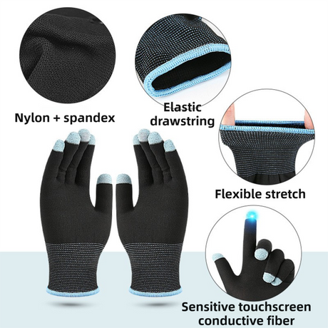2-Piece Winter Car Safety & Comfort Driving Set with Car Air Vent Gravity Phone Holder and Warm Five-Finger Touchscreen Gloves – One Hand Auto Grip, Triangle Stability & Gravity Locking, All-Season Esports Conductive Touchscreen Gloves