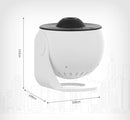 White and Black USB Powered Galaxy Star Projector and Earth Globe Night Light with 12 HD Space Films, 1H / 2H Timer, Nebula Dynamic Rotation Effect & Adjustable Focus for Bedroom Kids Home Decor