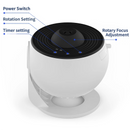 White USB Powered Galaxy Star Projector and Earth Globe Night Light with 12 HD Space Films, 1H / 2H Timer, Nebula Dynamic Rotation Effect & Adjustable Focus for Bedroom Kids Home Decor