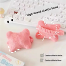 Pink Ergonomic Plush Wrist Rest 2PCS Set – 80×20cm Keyboard Wrist Pad + Pillow-Shaped Wrist Support Cushion with Strap (7.5×7cm) – Anti-Slip Memory Comfort Pad for Typing Gaming & Office Use