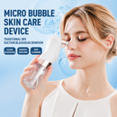 Vacumn Water Circulation Pore Cleanser and Reusable Ice Roller Set with Waste Separation Design, 3 Level Suction and 6 Replaceable Heads - Dual Function Microbubble Oxygen Hydration Device and Blackhead Remover, Portable Facial Pore Cleaning & Cooling Kit