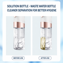 Vacumn Water Circulation Pore Cleanser and Reusable Ice Roller Set with Waste Separation Design, 3 Level Suction and 6 Replaceable Heads - Dual Function Microbubble Oxygen Hydration Device and Blackhead Remover, Portable Facial Pore Cleaning & Cooling Kit