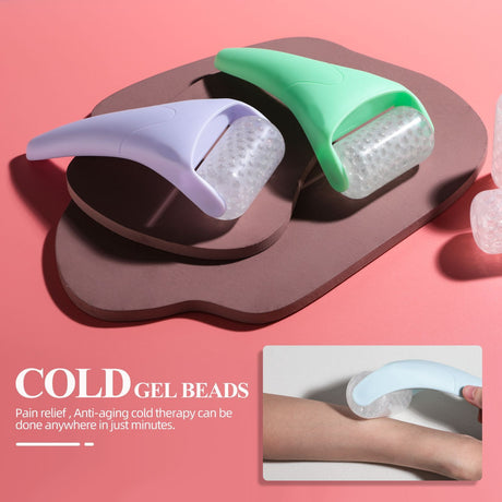 Vacumn Water Circulation Pore Cleanser and Reusable Ice Roller Set with Waste Separation Design, 3 Level Suction and 6 Replaceable Heads - Dual Function Microbubble Oxygen Hydration Device and Blackhead Remover, Portable Facial Pore Cleaning & Cooling Kit
