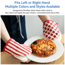 3-Piece Lemon Inspired Kitchen Heat Resistant Set with 18cm & 30cm Round Cotton Rope Woven Trivets + 1 Pair Duckbill Oven Mitt - Foldable Table Protection Mats and Black Polka Dot Cooking Gloves, Perfect for Home Baking and Cooking Lover