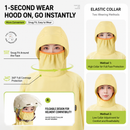 Yellow Full Coverage & Extended Cycling Hooded Rain Poncho with Detachable Shoe Covers, L Size – Thickened Waterproof Oxford Motorcycle Raincoat with Face-Protection Elastic Collar, Large Storage Pocket and Foldable Sleeve Cover for Men Women Outdoor Use