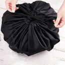 3-Piece Black Waterproof Drawstring Storage Bag and Changing Ground Mat Set for Wet Clothes – Swimwear Raincoat Storage Pouch, Dia 50CM & 90CM & 130CM, Outdoor Swimming Cycling Hiking Travel Accessories