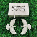 Crystal Flat Dove Christmas Ornament Set (30 PCS) – Elegant Peace Dove Hanging Pendant, Wedding Party Window Display Decor and Holiday Tree Accessories