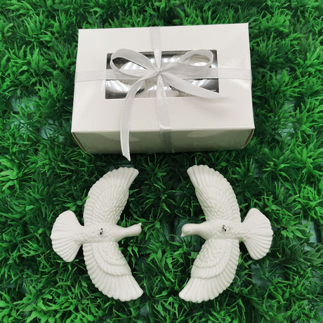 Crystal Flat Dove Christmas Ornament Set (30 PCS) – Elegant Peace Dove Hanging Pendant, Wedding Party Window Display Decor and Holiday Tree Accessories
