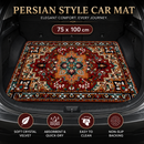 Style 1 Soft Crystal Velvet Waterproof Car Trunk Mat – 75×100cm Retro Floral Persian Cargo Liner with Non Slip Backing, Water Absorbent Quick Dry and Easy to Clean, Universal Auto Protector
