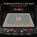 Style 2 Soft Crystal Velvet Waterproof Car Trunk Mat – 75×100cm Retro Floral Persian Cargo Liner with Non Slip Backing, Water Absorbent Quick Dry and Easy to Clean, Universal Auto Protector
