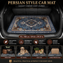 Style 3 Soft Crystal Velvet Waterproof Car Trunk Mat – 75×100cm Retro Floral Persian Cargo Liner with Non Slip Backing, Water Absorbent Quick Dry and Easy to Clean, Universal Auto Protector