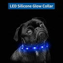 3PCS USB Rechargeable LED Pet Collar (Red Yellow White) – 70cm Cuttable Silicone Glow Dog Collar with 12 LED Beads, 3 Flash Modes and Secure Buckle Design, Night Safety Glow Necklace for Dogs and Cats Walking