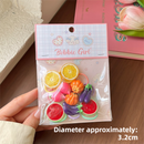 8-Piece Fruit Resin Hair Accessories Set with 5-Type Fruit Hair & Ear Clips, Hair Ties, Pearl Bracelet and Necklace, Cute Colourful Summer Fruity Headwear Kit for Daily Wear, Party Styling and Girls Gift Giving